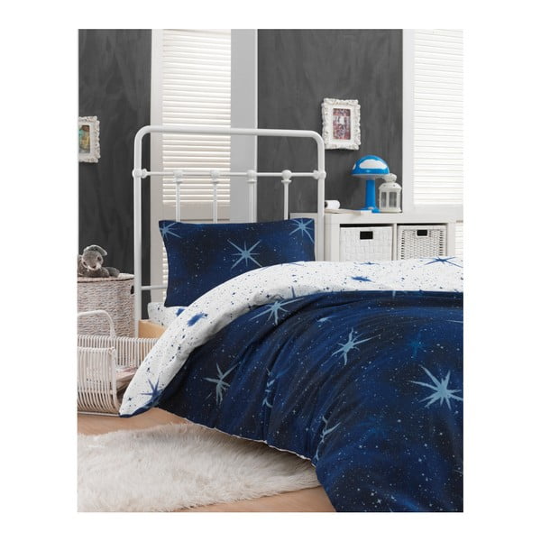 Komplet bombažnega posteljnega perila in rjuh za enojno posteljo Rassido Messino, 160 x 220 cm