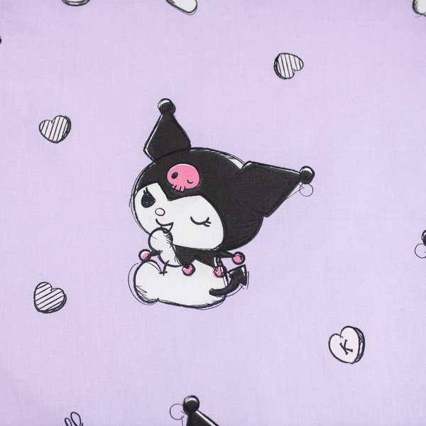 Rožnata enojna bombažna otroška posteljnina 140x200 cm Hello Kitty "Kuromi" – Jerry Fabrics-image-4
