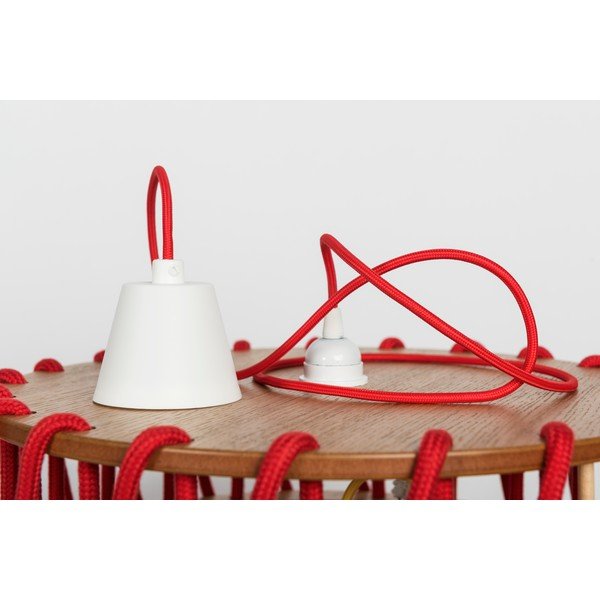 Rdeča viseča svetilka EMKO Macaron, ø 45 cm-image-3