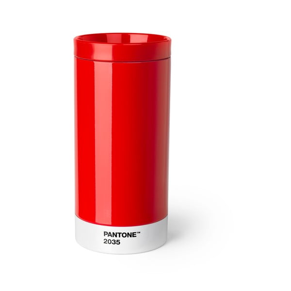 Rdeča potovalna skodelica iz nerjavečega jekla Pantone, 430 ml