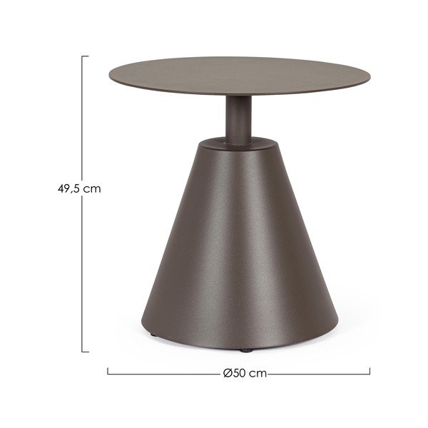 Aluminijasta okrogla vrtna mizica ø 50 cm Aloha – Bizzotto-image-2