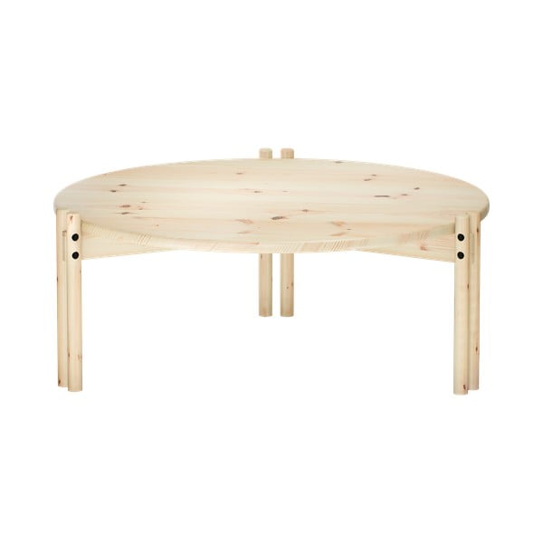 Okrogla mizica iz masivnega bora v naravni barvi ø 80 cm Sticks – Karup Design