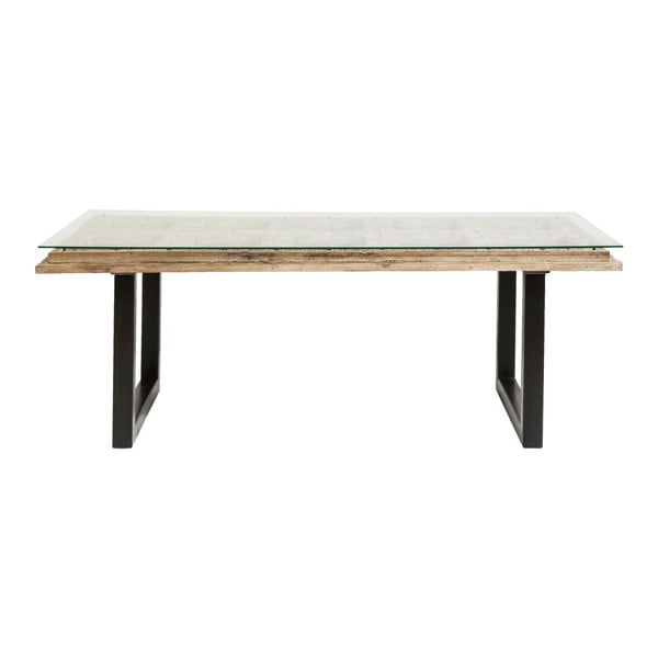 Jedilna miza z zgornjim delom iz mangovega lesa Kare Design Kalif, 180 x 90 cm
