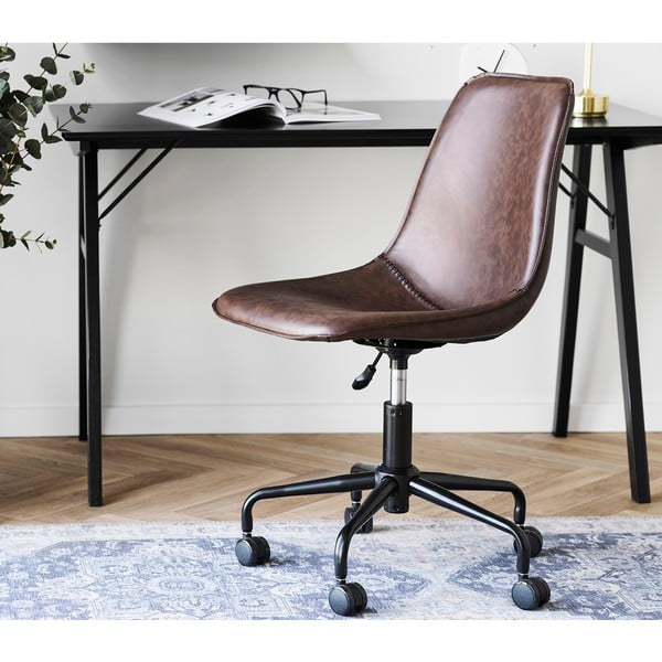 Temno rjav pisarniški stol Monaco – House Nordic-image-1