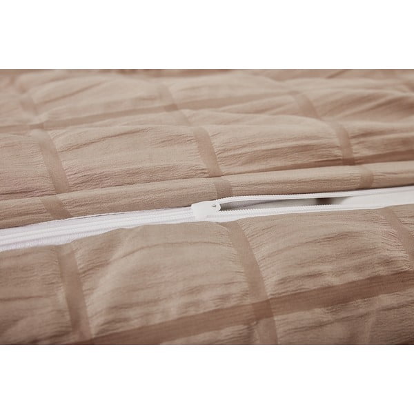 Rjava enojna posteljnina iz krepa 140x200 cm Naomi – My House-image-2