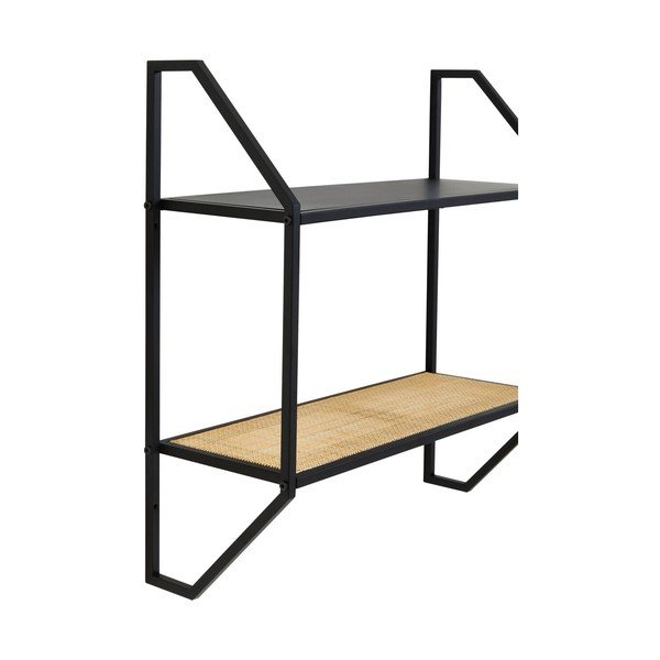 Črna/v naravni barvi večnivojska kovinska polica 61 cm Depok – Premier Housewares-image-3