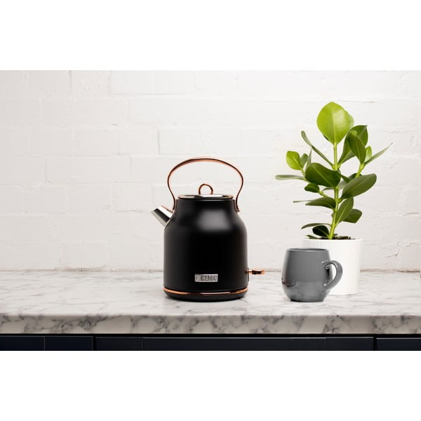 Črni vrelnik vode 1,7 l Heritage - Haden-image-1