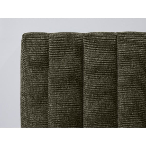 Temno zelena/naravna zakonska postelja z letvenim dnom 180x200 cm Oceane – Bobochic Paris-image-4