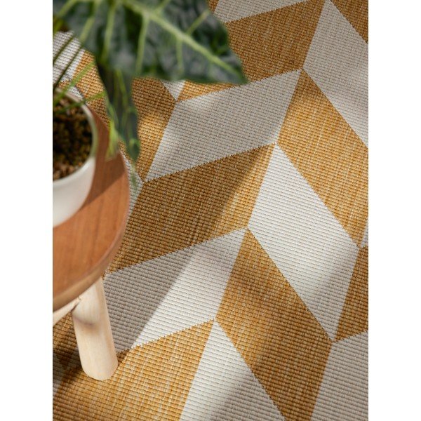 Oker rumena/kremno bela notranja in zunanja preproga 120x170 cm Haringey Terrick – Ted Baker-image-4