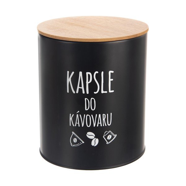 Črna posoda za kavne kapsule – Orion
