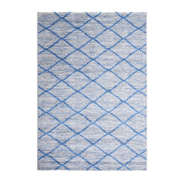 Siva in modra zelo trpežna preproga Floorita Tibet, 80 x 150 cm