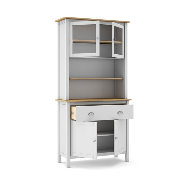 Bela vitrina iz masivnega bora 90x180,5 cm Misti – Marckeric-image-3