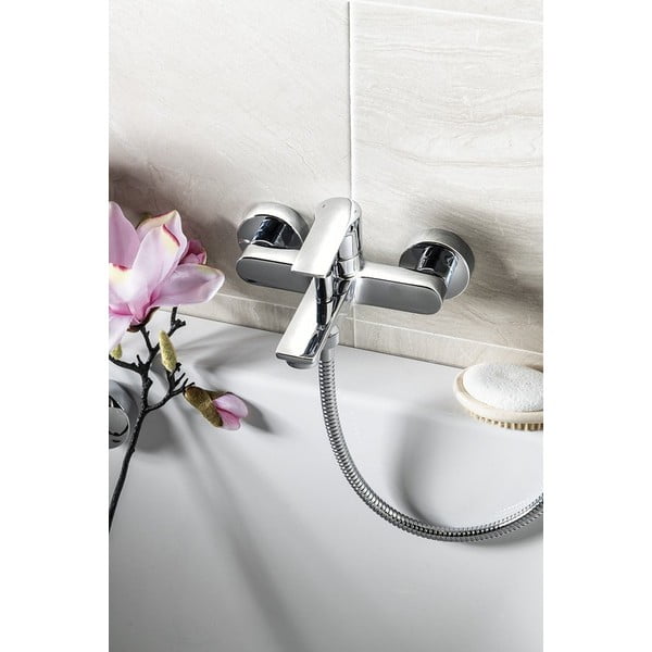 Mat črna stenska armatura za kad (2 izhoda) Pax – Sapho-image-1