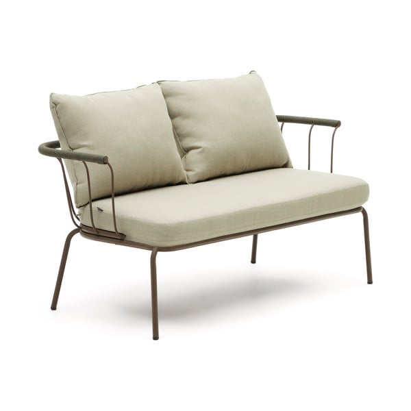 Bež-svetlo zelena vrtna zofa Salguer - Kave Home-image-2