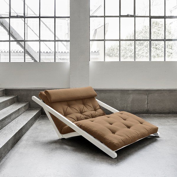 Dvosedežni variabilni ležalnik Karup Design Figo White/Mocca-image-3