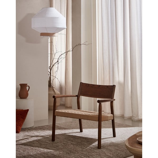 Pleten fotelj v naravni barvi Yalia – Kave Home-image-1