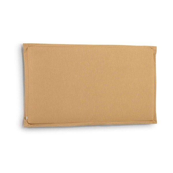 Gorčično rumeno oblazinjeno vzglavje 206x106 cm Tanit – Kave Home