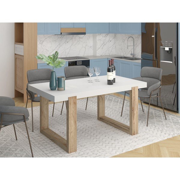 Bela jedilna miza 90x160 cm Solid – Støraa-image-2