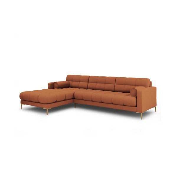 Opečnato oranžna kotna sedežna garnitura (levi kot) Bali – Cosmopolitan Design-image-3