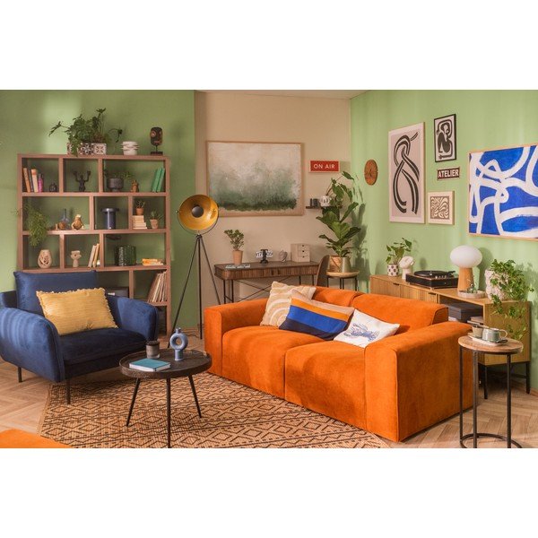 Oranžna modularna kotna zofa Scandic Sting, desni kot-image-1