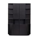 Črna modularna knjižna polica iz masivnega bora 156x210 cm Finca – WOOOD