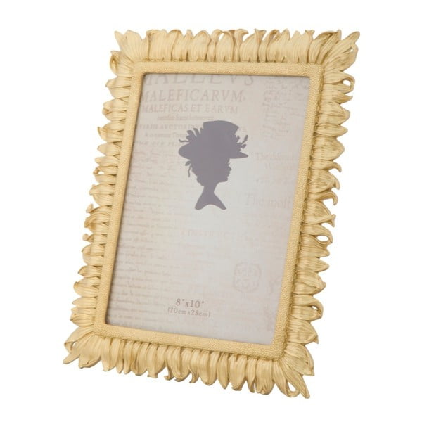 Rumeni okvir za fotografije v okvirju iz smole Mauro Ferretti Glam Petalo, 20 x 25 cm