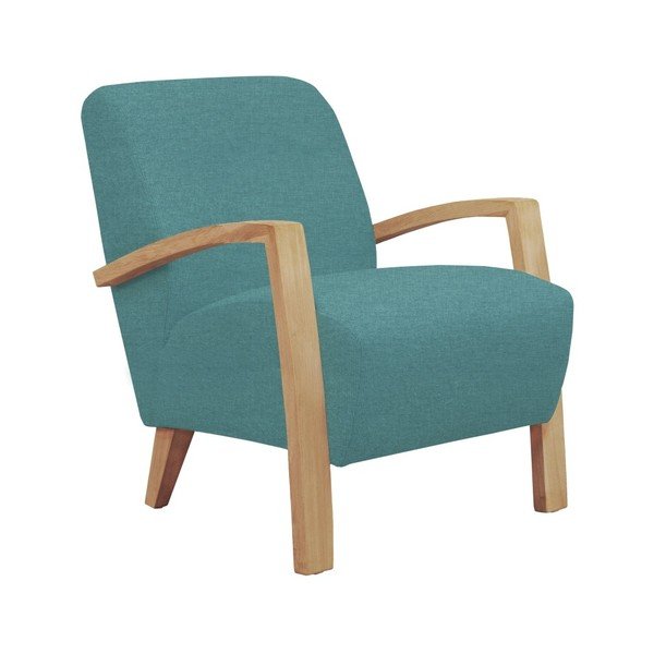 Turkizni fotelj s svetlobo Windsor & Co. Luna