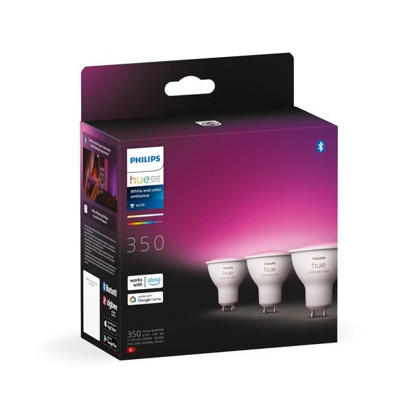LED žarnice GU10, 6 W v kompletu 3 ks White and color ambiance – Philips Hue-image-2