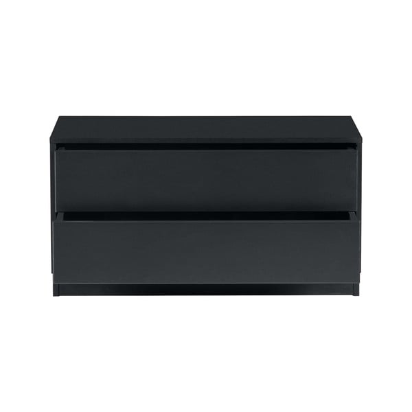 Črna modularna TV omarica iz masivnega bora 75x40 cm Finca – WOOOD-image-3