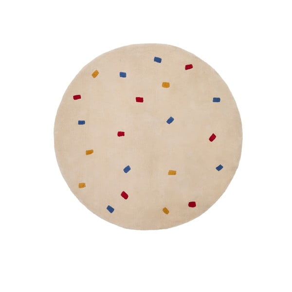 Kremno bela bombažna otroška preproga ø120 cm Luli – Kave Home