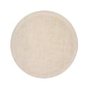 Kremno bela ročno tkana volnena okrogla preproga ø 200 cm Marely – Kave Home