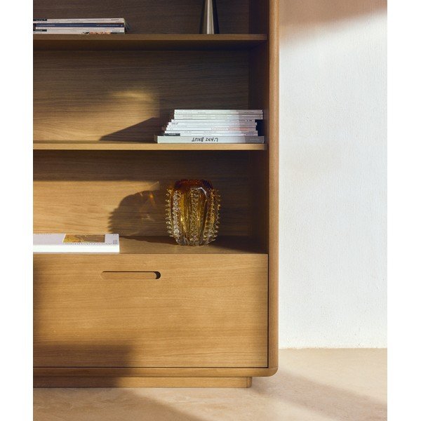 Oranžna steklena ročno izdelana vaza (višina 23 cm) Nicora – Kave Home-image-1