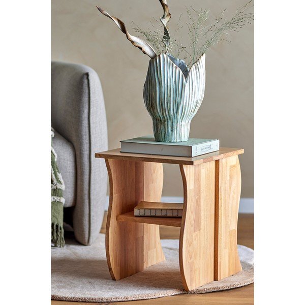 Stolček iz masivnega kavčukovca v naravni barvi Bark – Bloomingville-image-1