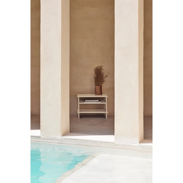 Kremno bela nočna omarica s policami Inari – Teulat-image-1