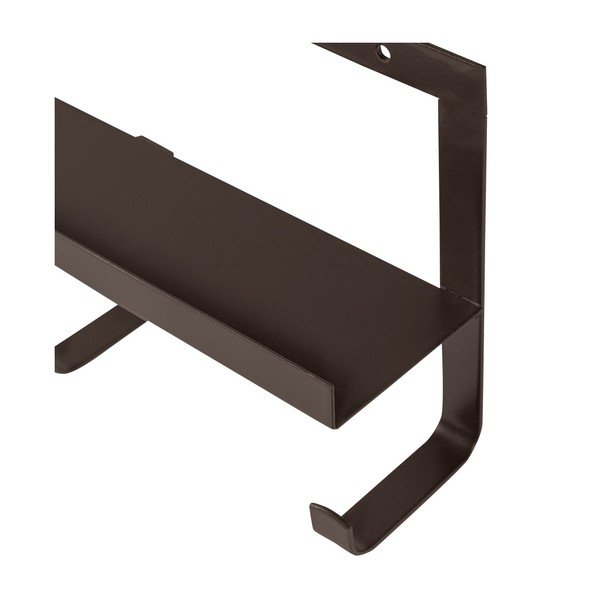 Temno rjav stenski obešalnik s polico 50 cm Quinn – WOOOD-image-2