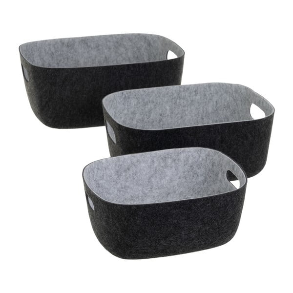 Tekstilne košare v kompletu 3 ks 36x28x16 cm – Casa Selección