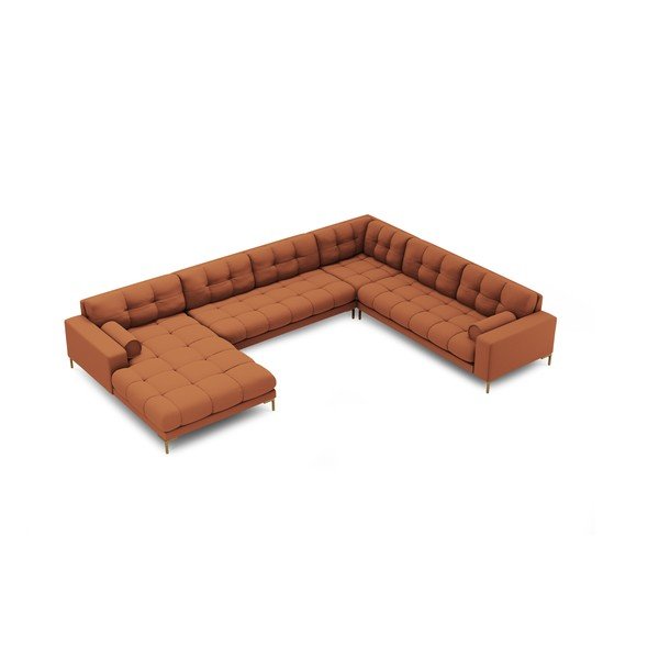 Opečnato oranžna kotna sedežna garnitura (desni kot) Bali – Cosmopolitan Design-image-4
