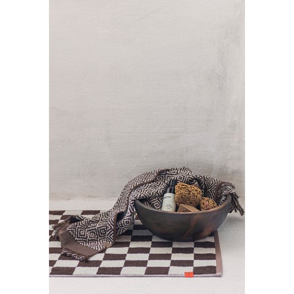 Rjava kopalniška preproga iz organskega bombaža 50x80 cm Retro – Mette Ditmer Denmark-image-2