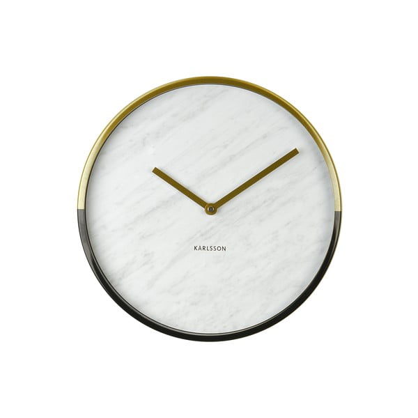 Present Time Marble Delight Gold Clock