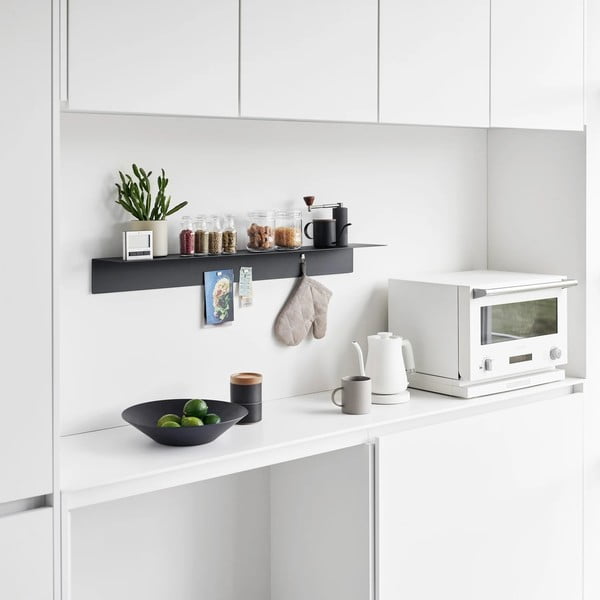 Črna kovinska polica 90 cm – YAMAZAKI-image-4