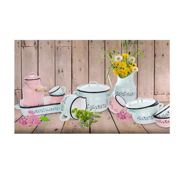 Pekač iz emajla v mint barvi, 34 x 22 cm-image-1