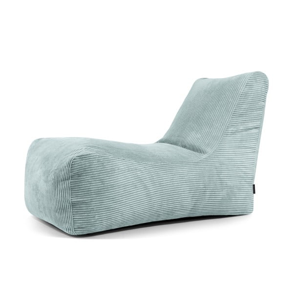Mentolno zelena vreča za sedenje iz rebrastega žameta Lounge – SLOWDOWN
