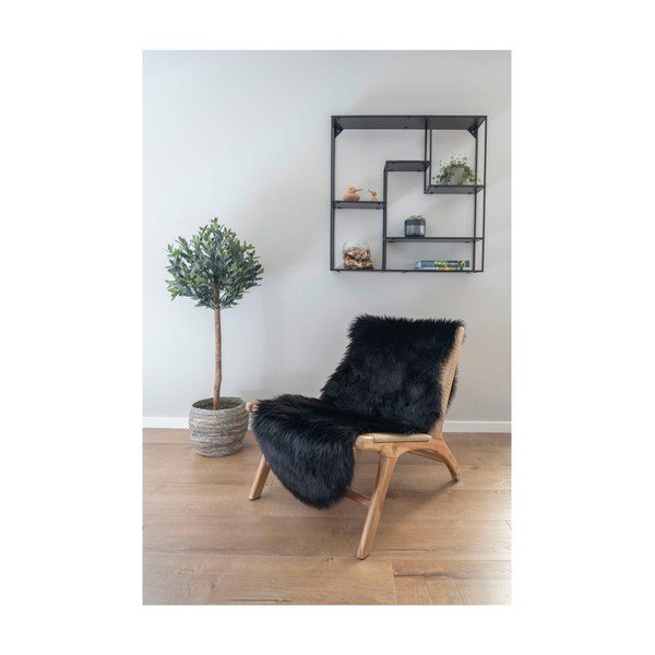 Črn sintetičen tekač 60x180 cm – House Nordic-image-1