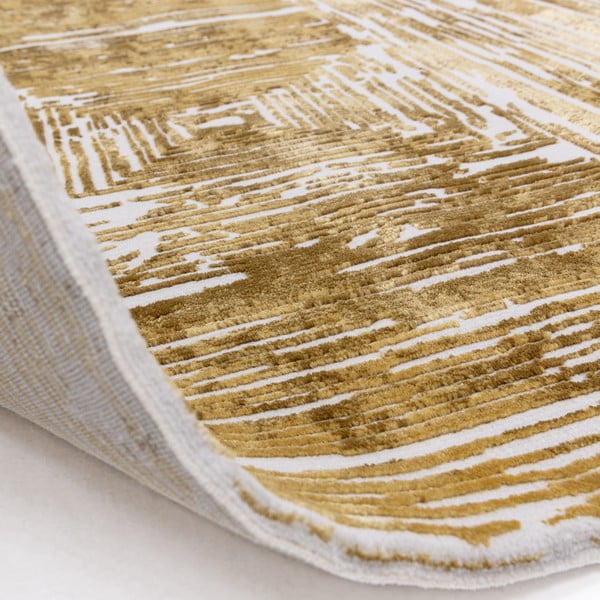 Preproga v zlati barvi 120x170 cm Kuza Lines Gold – Asiatic Carpets-image-4