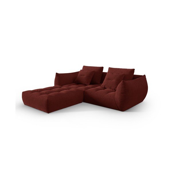 Rdeča kotna sedežna garnitura (s kotom po izbiri) Bloom – Micadoni Home-image-2