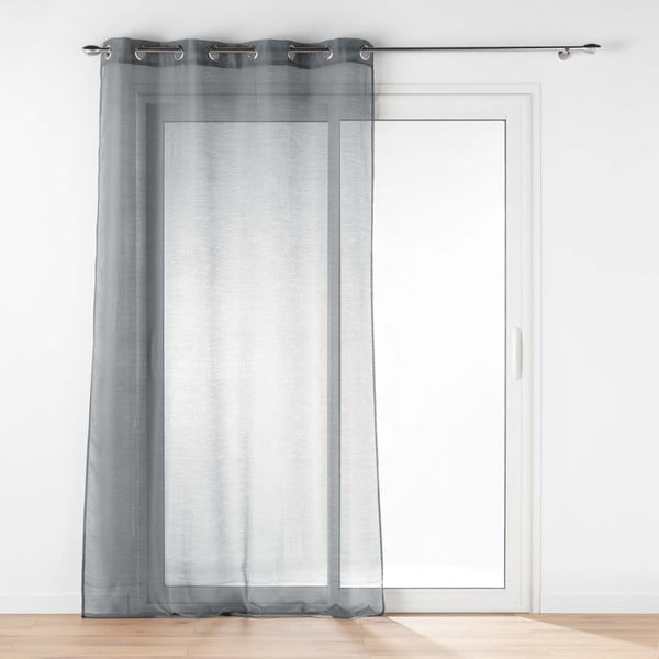 Siva prosojna zavesa iz tančice 140x240 cm Lissea – douceur d'intérieur