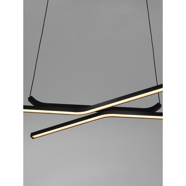 Mat črna aluminijasta LED zatemnitvena viseča svetilka Akro – Nova Luce-image-2