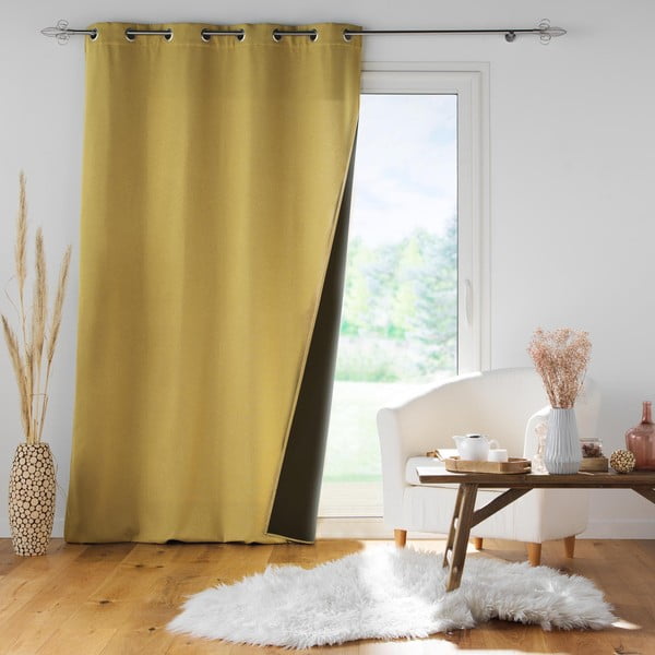 Rumena akustična zavesa 140x260 cm Jupiter – douceur d'intérieur-image-3