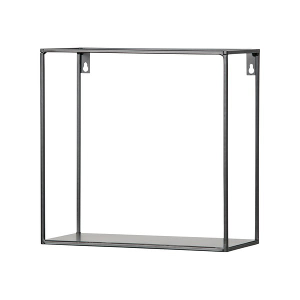 Komplet 2 črnih stenskih polic WOOOD Meert-image-3