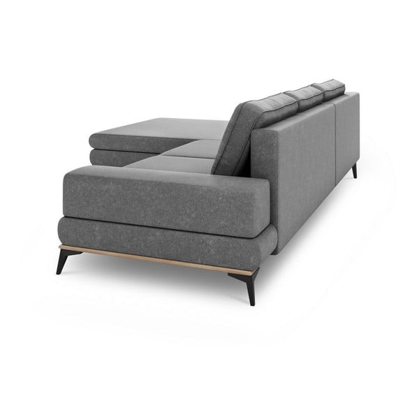 Siva raztegljiva sedežna garnitura Windsor & Co Sofas Planet, levi kot-image-4